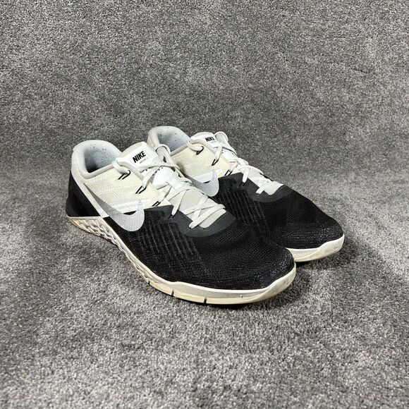 NIKE Metcon 3 852928-005 Men's Size 15 Black White Cross Training Shoes Used - Picture 3 of 14